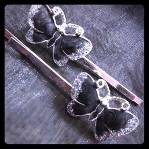 Butterfly hair barrettes